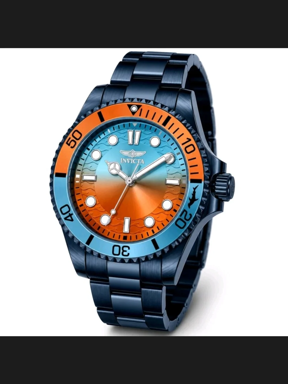 Invicta Men’s Blue and Orange Gradient Dive Watch 43mm